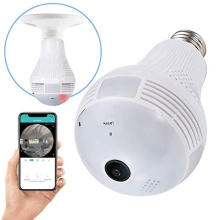 960P Bombilla de luz Cámara espía Seguridad WiFi Cámara inalámbrica Seguridad para el hogar Vigilancia Bombilla Cámara panorámica